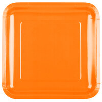 Creative Converting 463282 9" Sunkissed Orange Square Paper Plate - 18/Pack