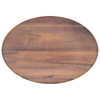 Carlisle EAG0469 Epicure Acacia 18 inch x 15 inch Woodgrain Oval Platter - 6/Case