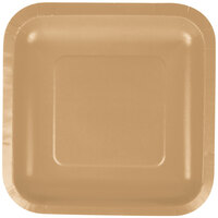 Creative Converting 453276 7" Glittering Gold Square Paper Plate - 18/Pack
