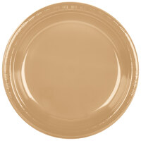 Creative Converting 28103031B 10" Glittering Gold Plastic Plate   - 50/Pack