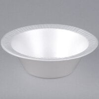 Dart 12BWWQR Quiet Classic 10-12 oz. White Laminated Round Foam Bowl - 1000/Case