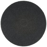 3M 7200 16 inch Black Stripping Floor Pad - 5/Case
