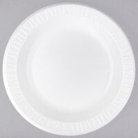 Dart 10PWCR Concorde 10 1/4" White Non-Laminated Round Foam Plate - 500/Case