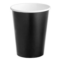 Creative Converting 56134B 9 oz. Black Velvet Poly Paper Hot / Cold Cup - 24/Pack