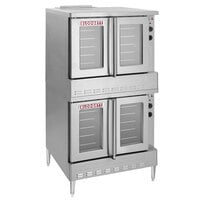 Blodgett ZEPHAIRE-200-G Natural Gas Double Deck Full Size Bakery Depth Convection Oven with Draft Diverter - 120,000 BTU
