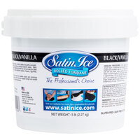 Satin Ice 5 lb. Black Vanilla Rolled Fondant Icing