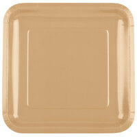 Creative Converting 463276 9" Glittering Gold Square Paper Plate - 18/Pack