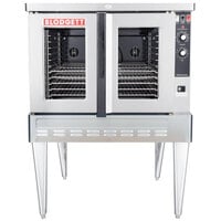 Blodgett ZEPHAIRE-100-G Single Deck Natural Gas Full Size Standard Depth Convection Oven with Draft Diverter - 50,000 BTU