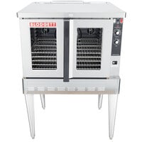 Blodgett ZEPHAIRE-100-G Single Deck Natural Gas Full Size Standard Depth Convection Oven with Draft Diverter - 50,000 BTU