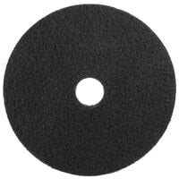 3M 7200 15 inch Black Stripping Floor Pad - 5/Case