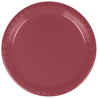 Creative Converting 28-3122-11 7" Burgundy Plastic Plate - 20/Pack