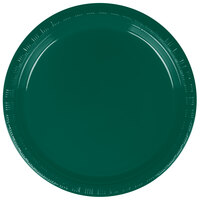 Creative Converting 28312411 7" Hunter Green Plastic Plate - 20/Pack