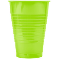 Creative Converting 28312371 12 oz. Fresh Lime Green Plastic Cup - 20/Pack