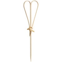 Tablecraft BAMH45 Looped 4 1/2" Heart Bamboo Pick - 100/Pack