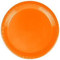 Creative Converting 28191011 7 inch Sunkissed Orange Plastic Plate - 20/Pack