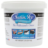 Satin Ice 2 lb. Black Vanilla Rolled Fondant Icing