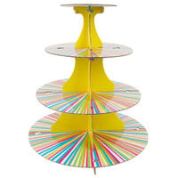 Wilton 191000065 4-Tier Neon Striped Disposable Cupcake Stand