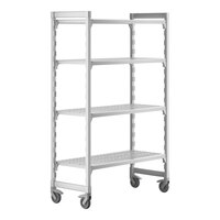 Cambro CPMU214875V4480 Camshelving® Premium Mobile Shelving Unit with Premium Locking Casters 21" x 48" x 75" - 4 Shelf