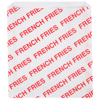 Carnival King 6 inch x 3/4 inch x 6 1/2 inch Extra Large Printed French Fry Bag - 2000/Case