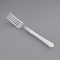 Visions 7" Heavy Weight Plastic Fork with White Handle - 20/Pack