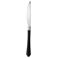 Silver Visions 7 1/2" Heavy Weight Plastic Knife with Black Handle - 20/Pack