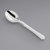Visions 6 1/2" Heavy Weight Plastic Spoon with White Handle - 20/Pack