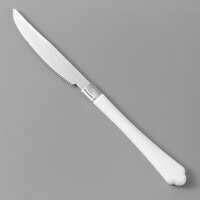 Silver Visions 7 1/2 inch Heavy Weight Plastic Knife with White Handle - 480/Case