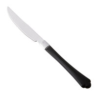 Silver Visions 7 1/2 inch Heavy Weight Plastic Knife with Black Handle - 480/Case