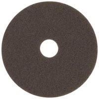 3M 7100 20 inch Brown Stripping Floor Pad - 5/Case