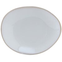 Tuxton GAA-650 TuxTrendz Artisan Agave 8 3/8" Ellipse China Plate - 12/Case