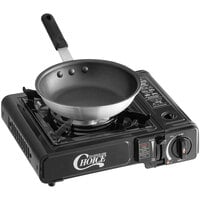 Choice Portable 3-Piece Cooking Kit with Single Brass Burner Butane Range & Pan - 8,000 BTU