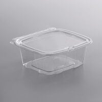 Tamper Tek 32 oz Rectangle Clear Plastic Container - with Hinged