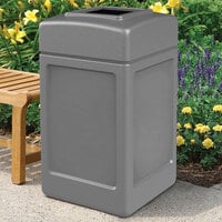 Commercial Zone 732103 PolyTec 42 Gallon Square Gray Waste Container