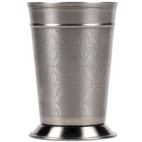 World Tableware JC-26 15 oz. Etched Stainless Steel Mint Julep Cup