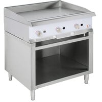 Cooking Performance Group 36GMSBNL 36" Gas Griddle with Manual Controls and Cabinet Base - 90,000 BTU