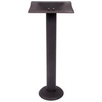 BFM Seating TB-BD Bolt-Down Indoor Standard Height Black Wrinkle Table Base with 3" Column
