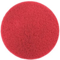3M 5100 19 inch Red Buffing Floor Pad - 5/Case