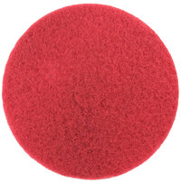 3M 5100 18 inch Red Buffing Floor Pad - 5/Case