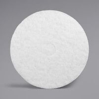3M 4100 19 inch White Super Polishing Floor Pad - 5/Case