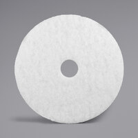 3M 4100 10 inch White Super Polishing Floor Pad - 5/Case
