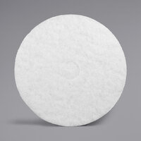 3M 4100 12 inch White Super Polishing Floor Pad - 5/Case