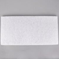 3M 4100 14" x 28" White Super Polishing Pad - 10/Case