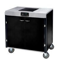 Lakeside 2060B Creation Express Mobile Cooking Cart with 1 Induction Burner, No Exhaust Filtration, and Black Laminate Finish - 22 inch x 34 inch x 35 1/2 inch