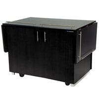 Lakeside 6850B Mobile Breakout Dining Station with Black Laminate Finish - 83 1/2 inch x 30 1/2 inch
