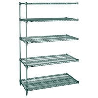 Metro 5AA537K3 Stationary Super Erecta Adjustable 2 Series Metroseal 3 Wire Shelving Add On Unit - 24 inch x 36 inch x 74 inch