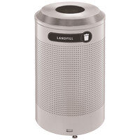 Rubbermaid FGDRR24TSS Silhouettes Stainless Steel Round Designer Recycling Receptacle - Trash 26 Gallon