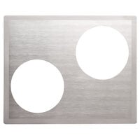 Vollrath 8250316 Miramar Stainless Steel Double Well Adapter Plate with Satin Finish Edge for Two Casserole Pans