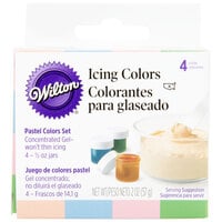 Wilton 191007582 Pastel Gel Food Coloring .5oz bottles - 4/Pack