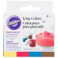 Wilton 601-5127 Primary Gel Food Coloring .5oz bottles - 4/Pack
