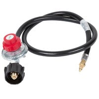 Backyard Pro 36 inch Rubber Gas Connector Hose and 10 PSI LP Regulator - Male Connection